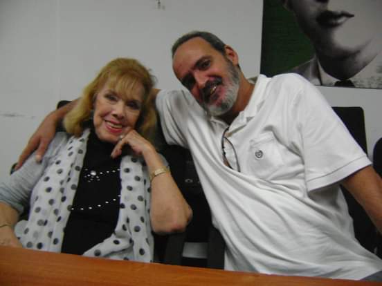 Guillermo Piñeyro con Rosita Fornés, la vedette de Cuba