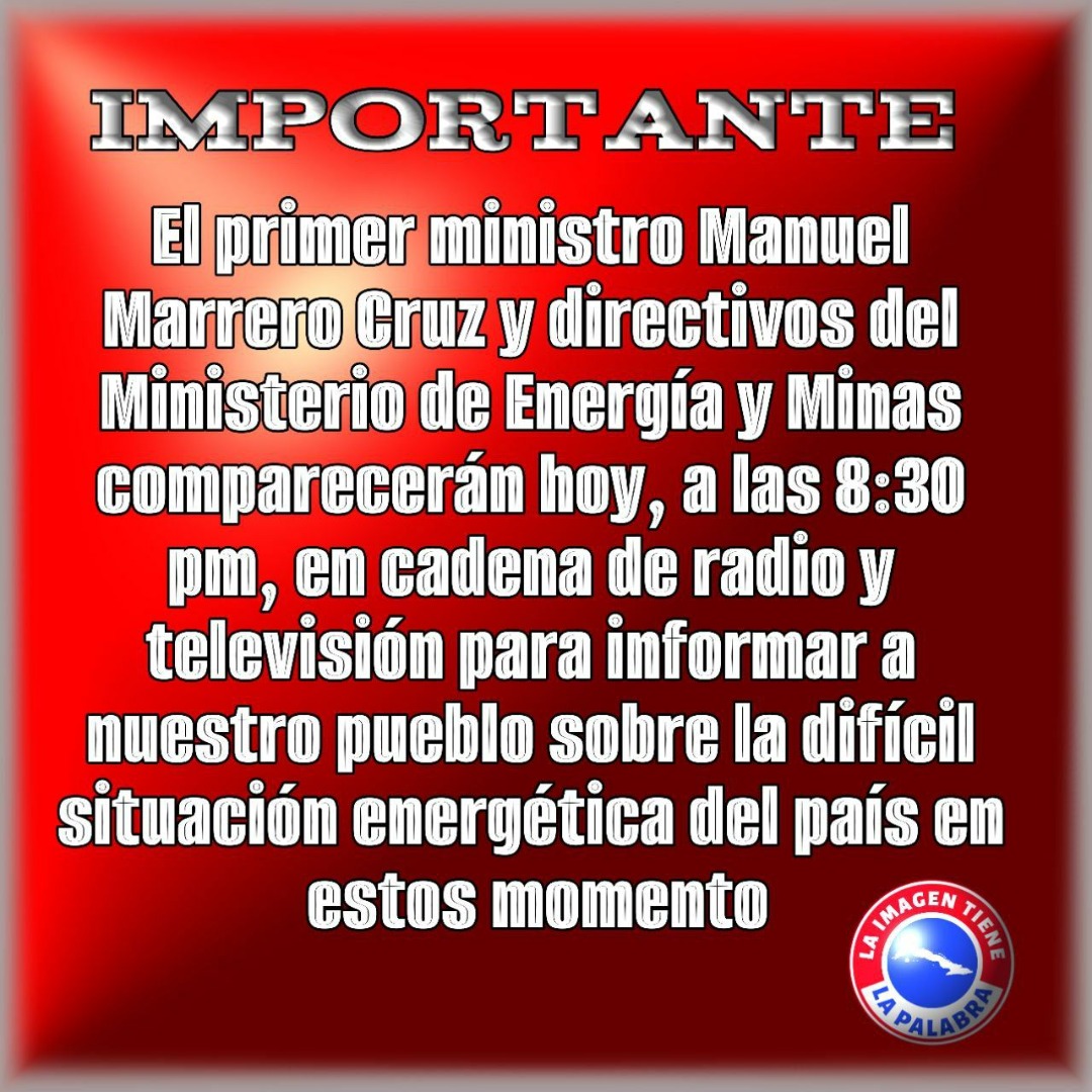 Comparecencia especial del Primer Ministro sobre la situación energética del país este jueves